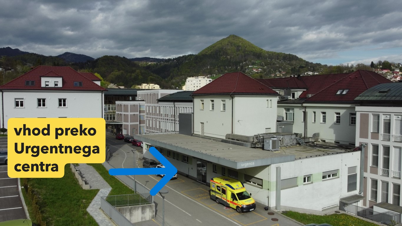zunanji pogled na vhod v Urgentni center